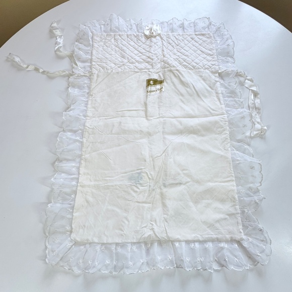 Vintage Mid Century Stroller baby blanket, felted cats appliqués - Picture 6 of 9